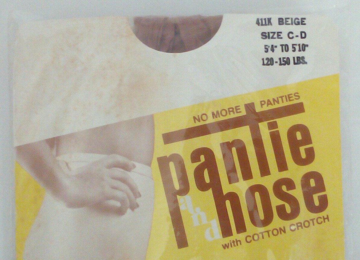 No More Panties Pantyhose Sheer tights VTG NOS Beige C-D 5’4″-5’10” 120-150#
