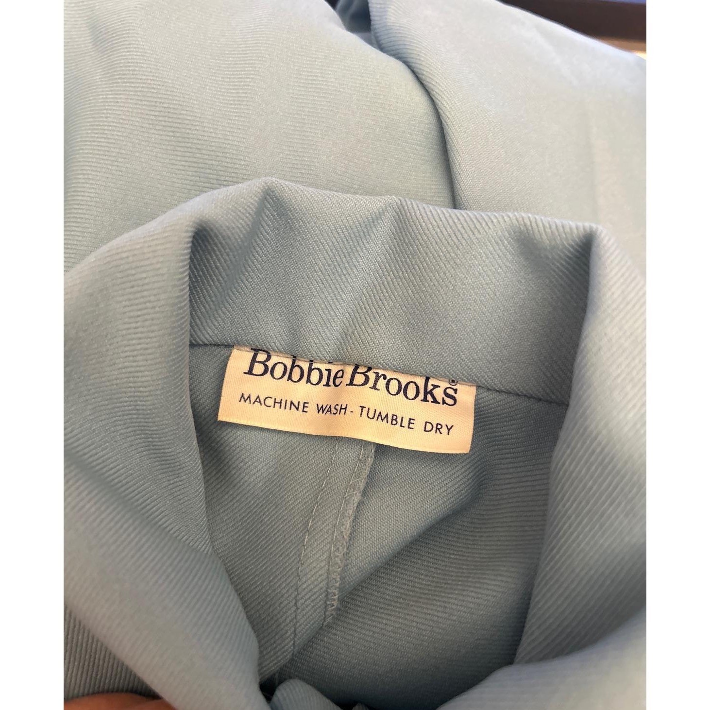 70s Bobbie Brooks Button Down Shirt Dagger Collar Western Retro Blue Blouse