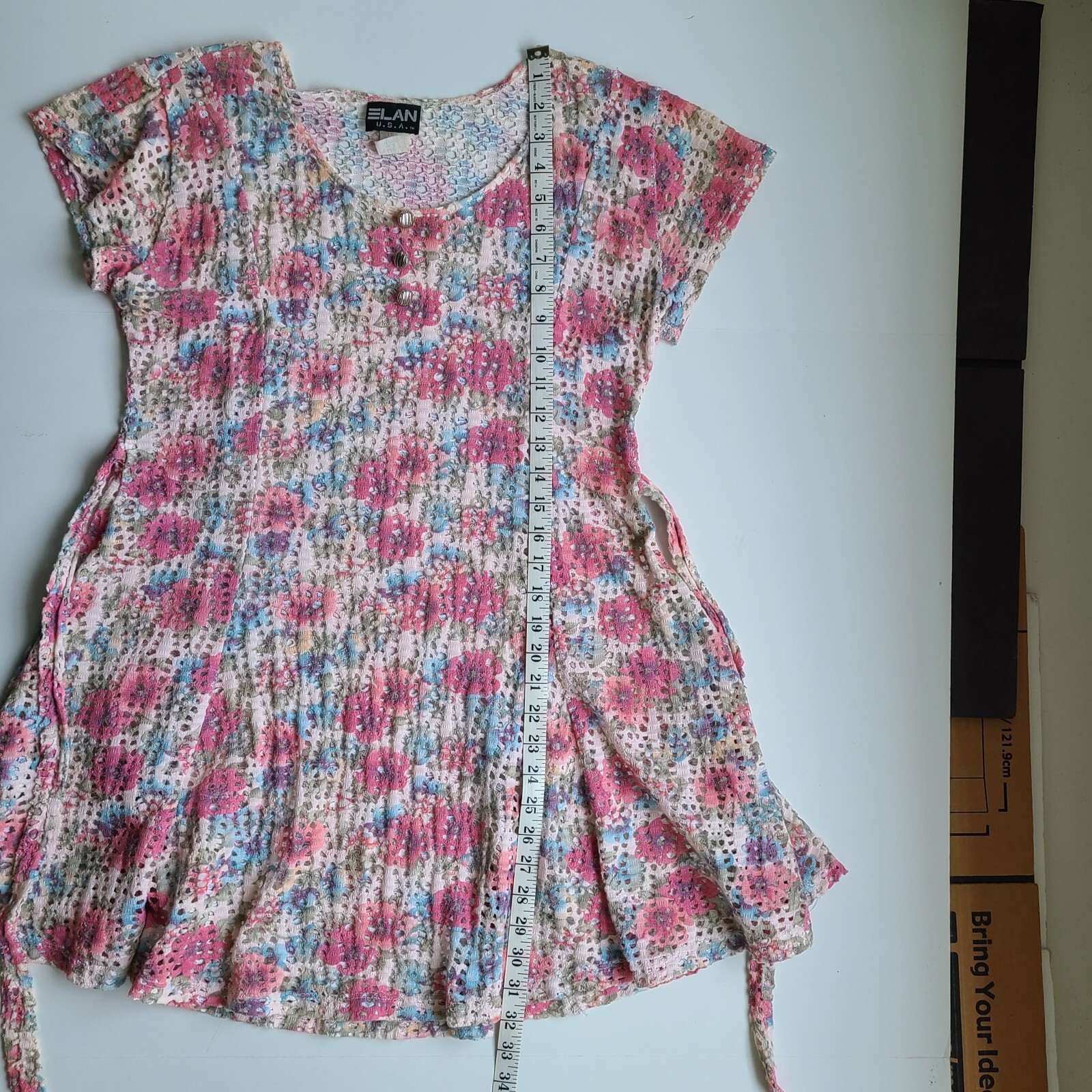 Vintage 90s Cutout Skater Dress Est sz S Pink Fairy Grunge Floral Whimsy