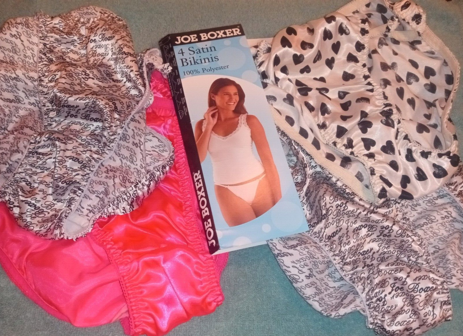 Joe Boxer Shiny Satin String Bikini Panties Size 10~NEW~Rare Hard to Find~L@@K