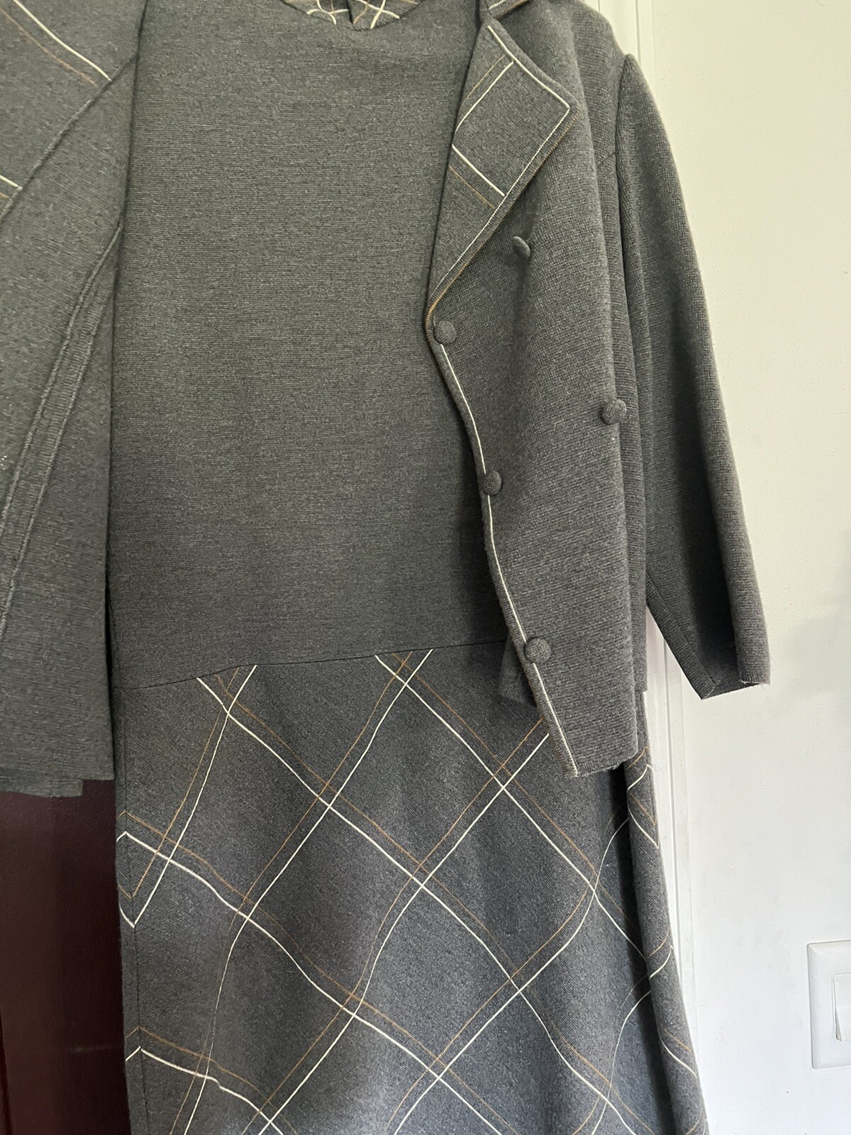 Vintage 1960’s Knits By Thayer Wool 2 Piece Set Size 16