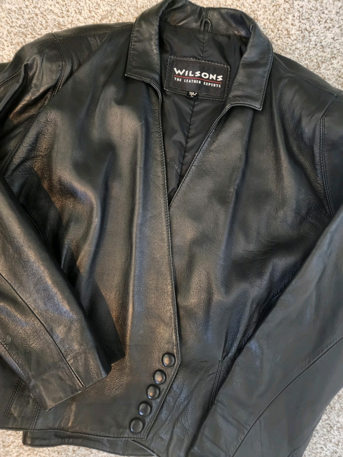 VTG 🔥Wilsons 100% Leather Jacket – 90’s Retro Moto Y2K Grunge streetwear Biker
