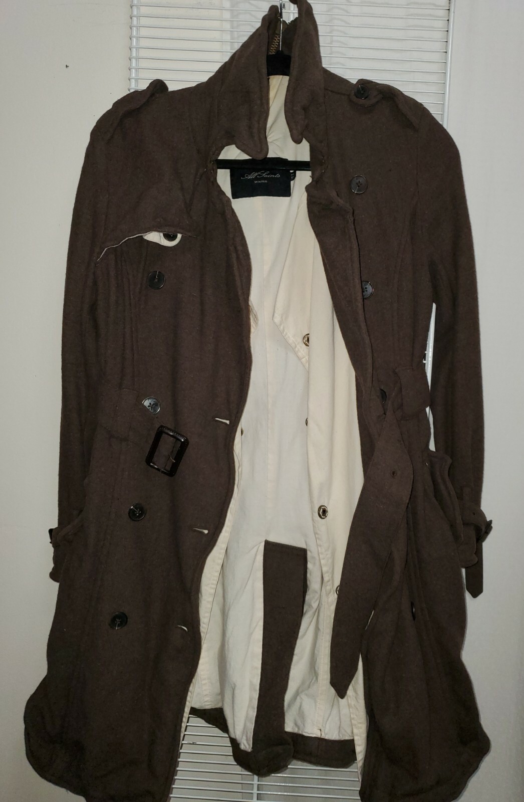 ALL SAINTS SPITALFIELDS Wired BERIZLO COAT UK SIZE 6, US 4, EU 34