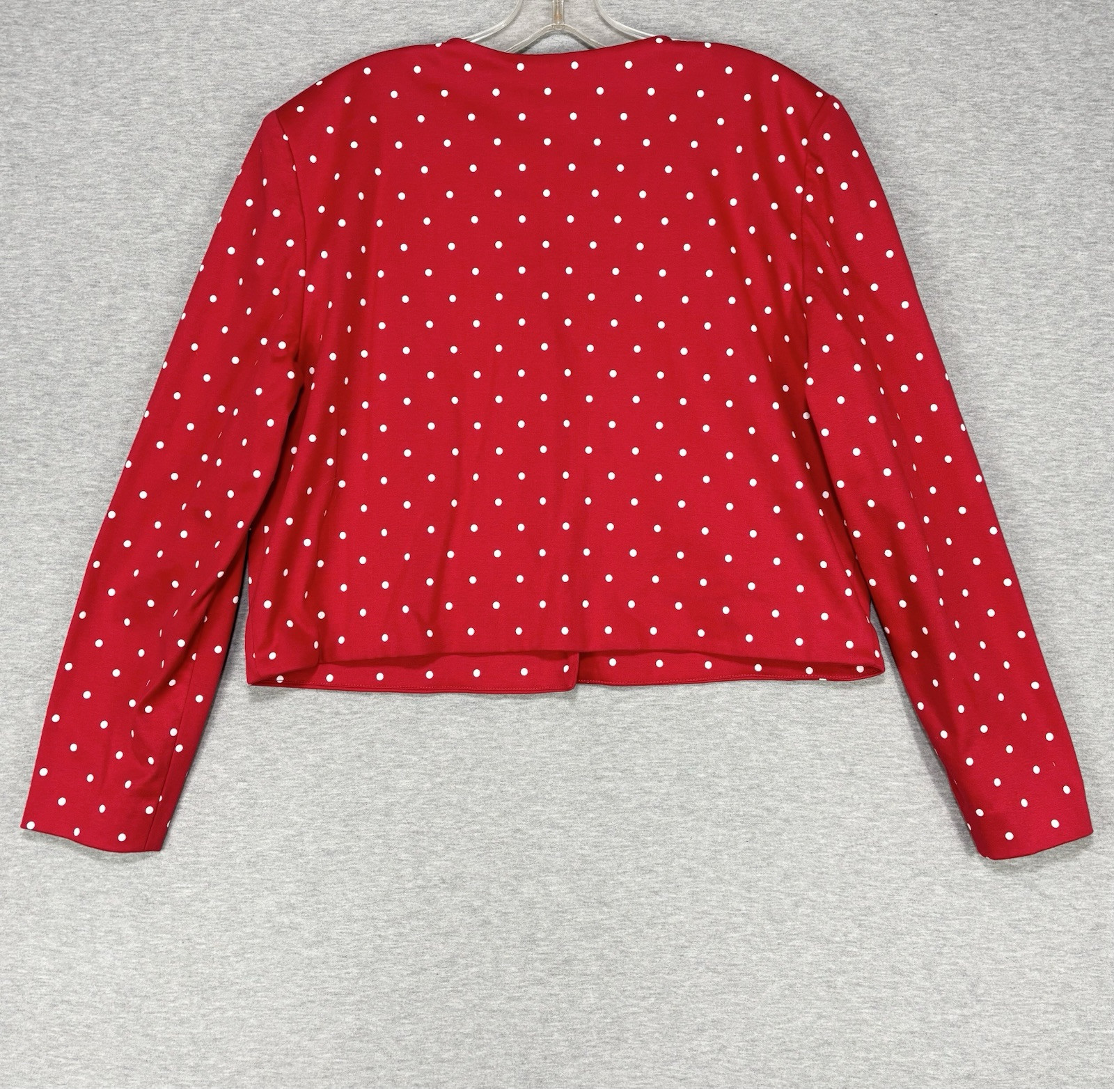 Vintage 80s Ned Gould Red White Polka Dot Midi Skirt & Cardigan Set Size 12(M/L)