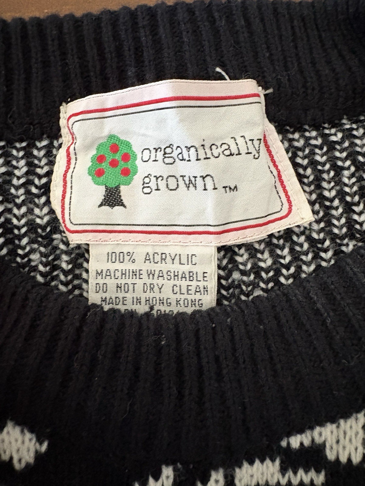 Organically Grown Vintage Bulky Sweater Size L