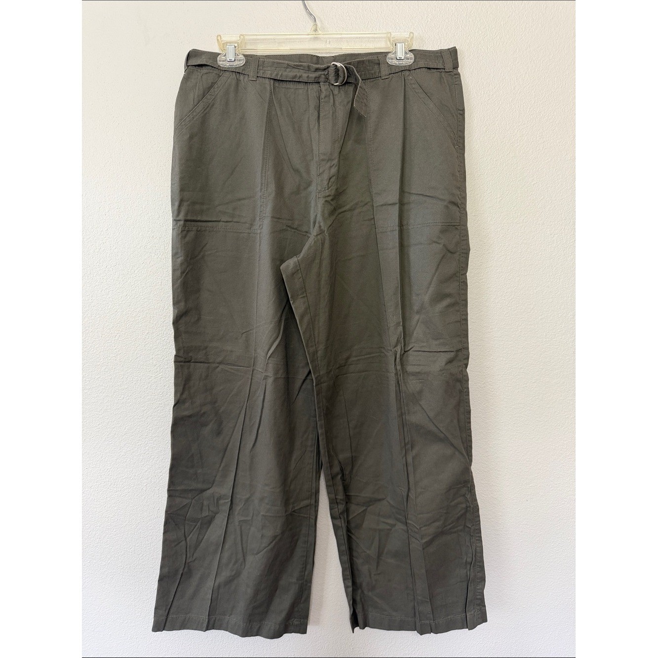 VTG White Stag Women’s Olive Green Wide Leg Pants Size 16 Petite 1990’s
