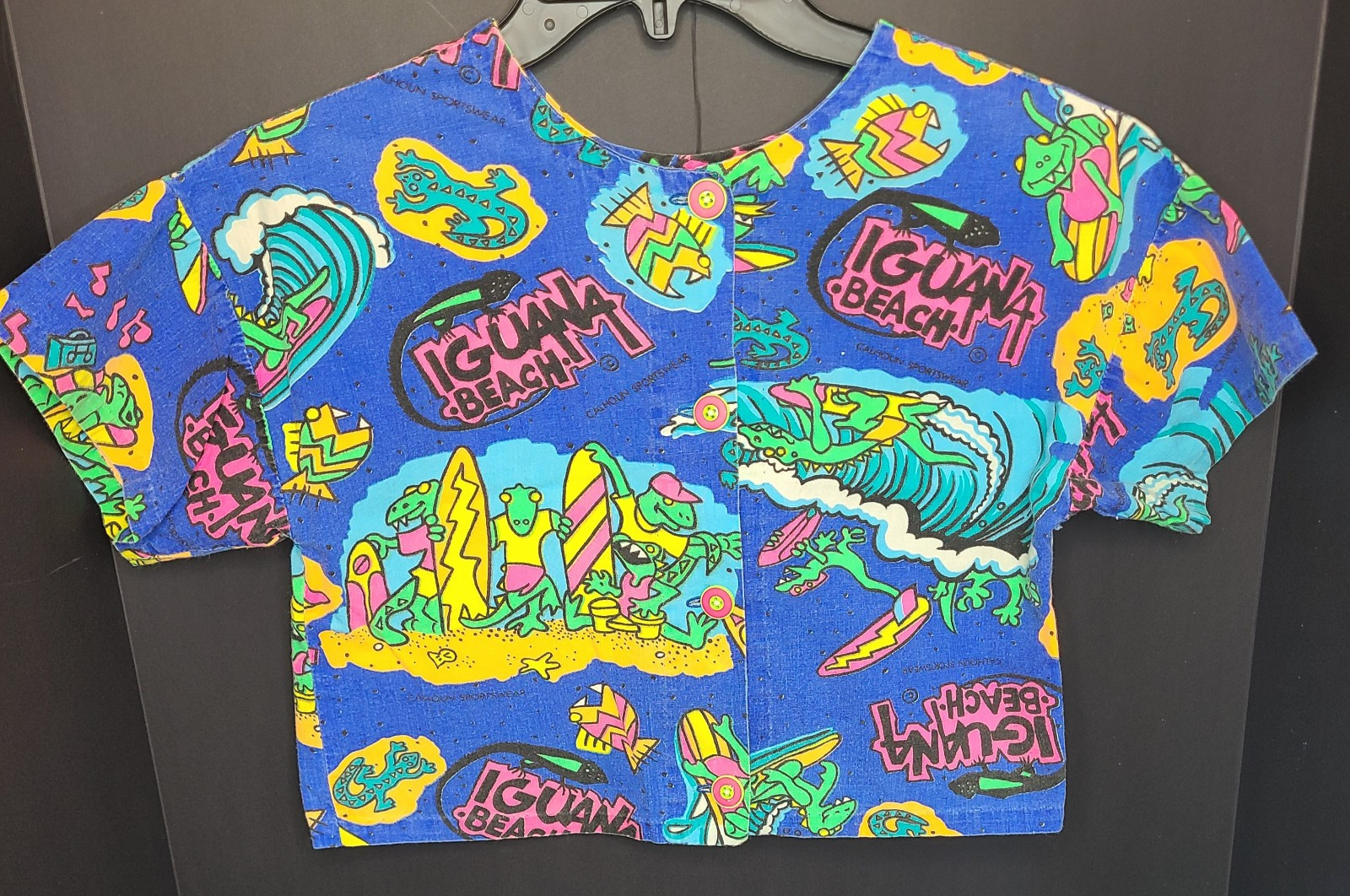 Vntg 90s Outfit Set Iguana Beach Soveneir Womans Small Girls Large Neon Colors