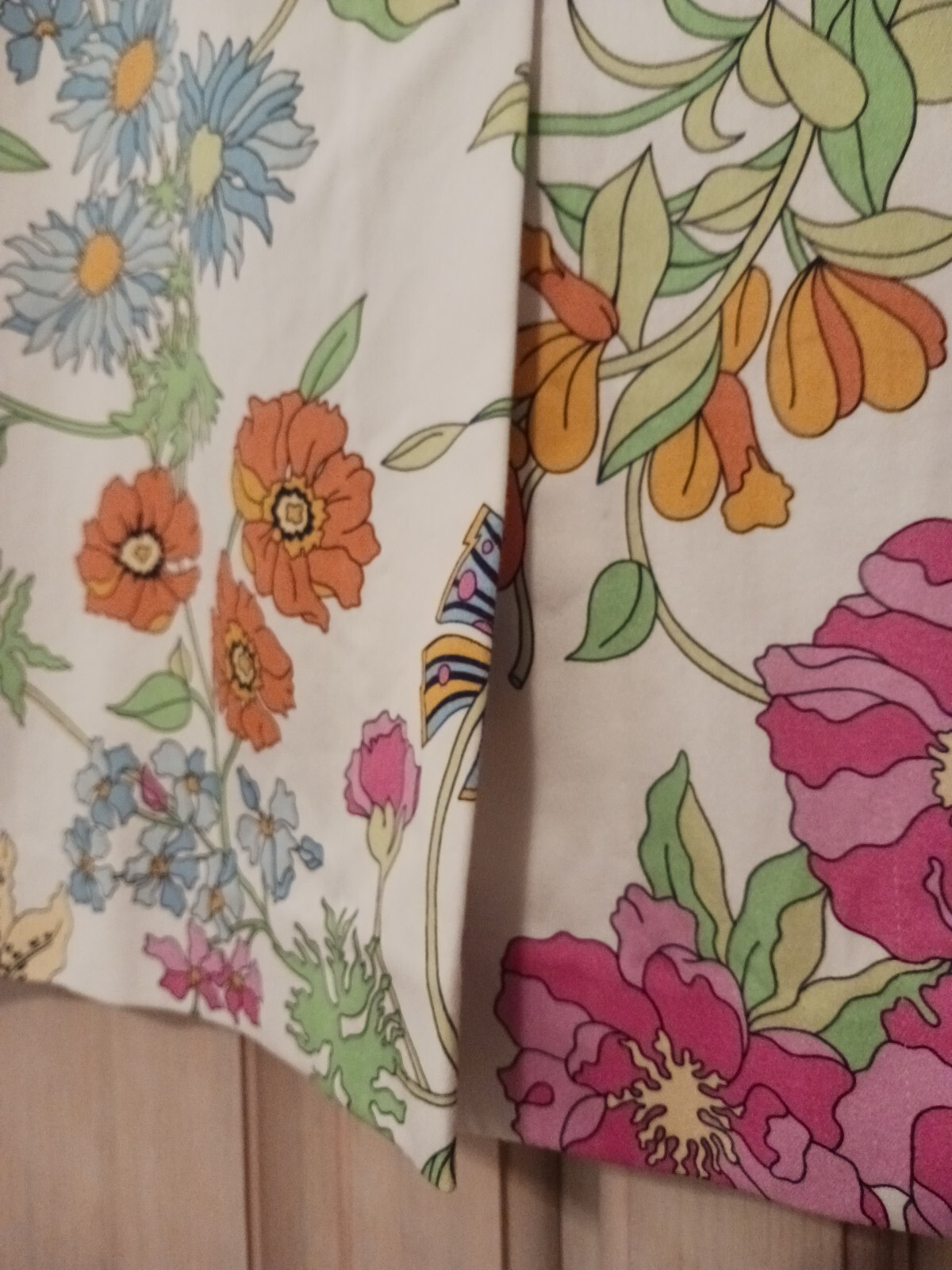 Averardo Bessi Italy Vintage Cotton Floral Pencil Skirt Size 16