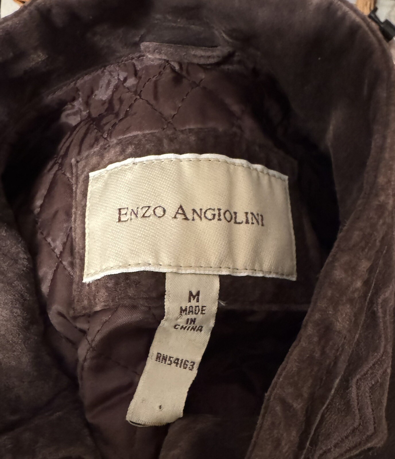 Vintage 70s style dark brown suede leather Enzo Angiolini jacket! Sz. Medium.