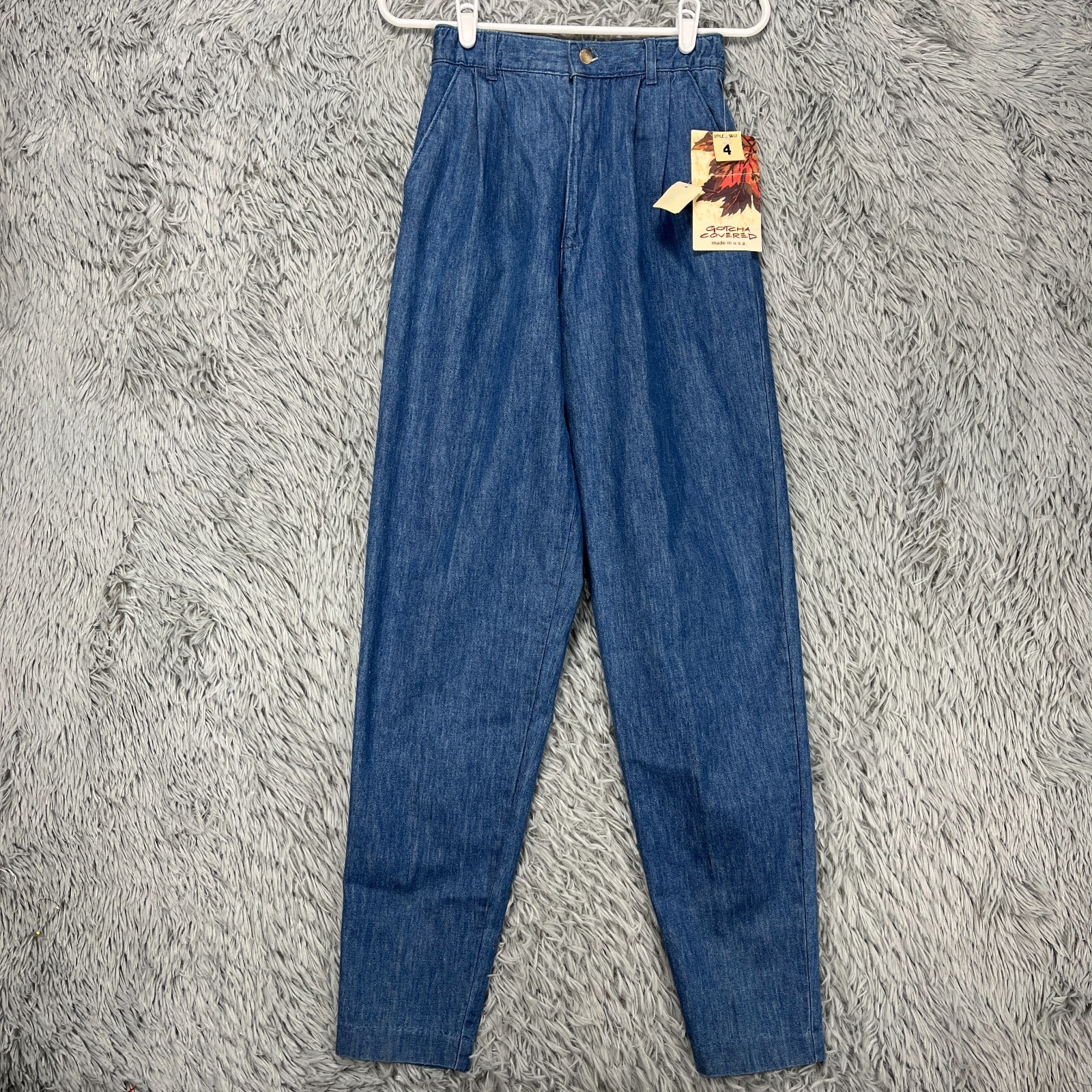 VIntage Dead Stock Gotcha Covered Mom Jeans Women’s 4 Pleated Tapered 80’s