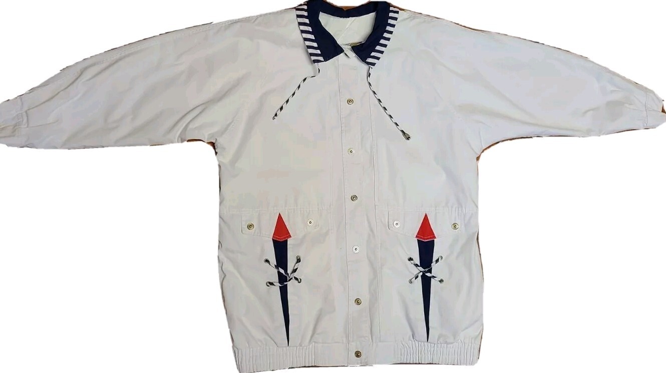CURRENT SEEN Snap Jacket Women’s L Large Tall Vintage Lightweight Sailing