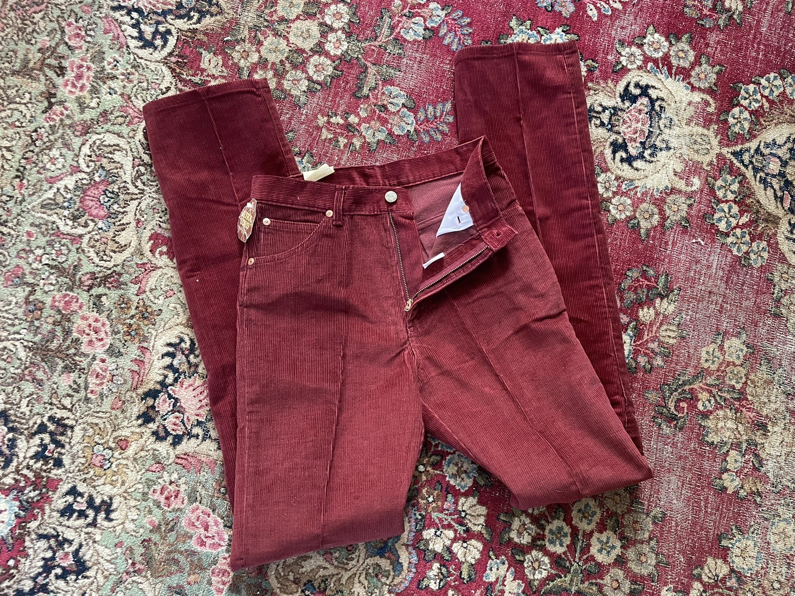 2 Pairs VTG 80s LEE Corduroy Pants Cord Jeans High Waisted 28 29 X 34L