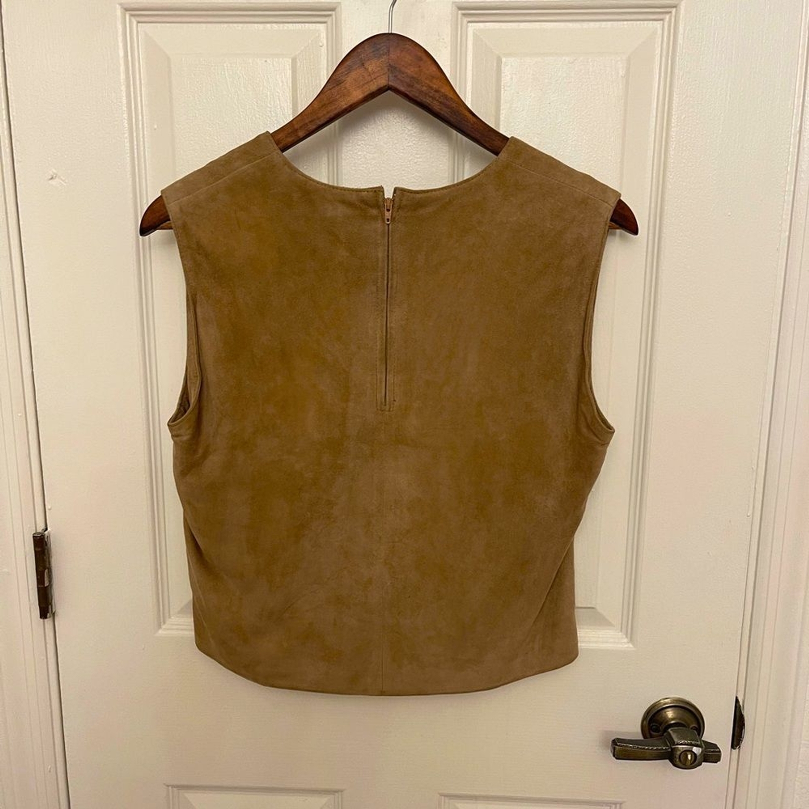 Vintage 1990’s Laundry Industry 100% Goat Suede Top in a Size Medium