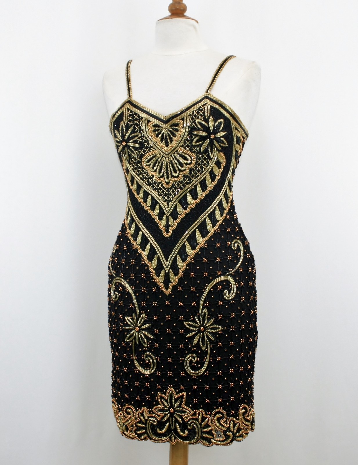 Jasdee Vintage Beaded Dress Hand Work On Silk Style 2066M