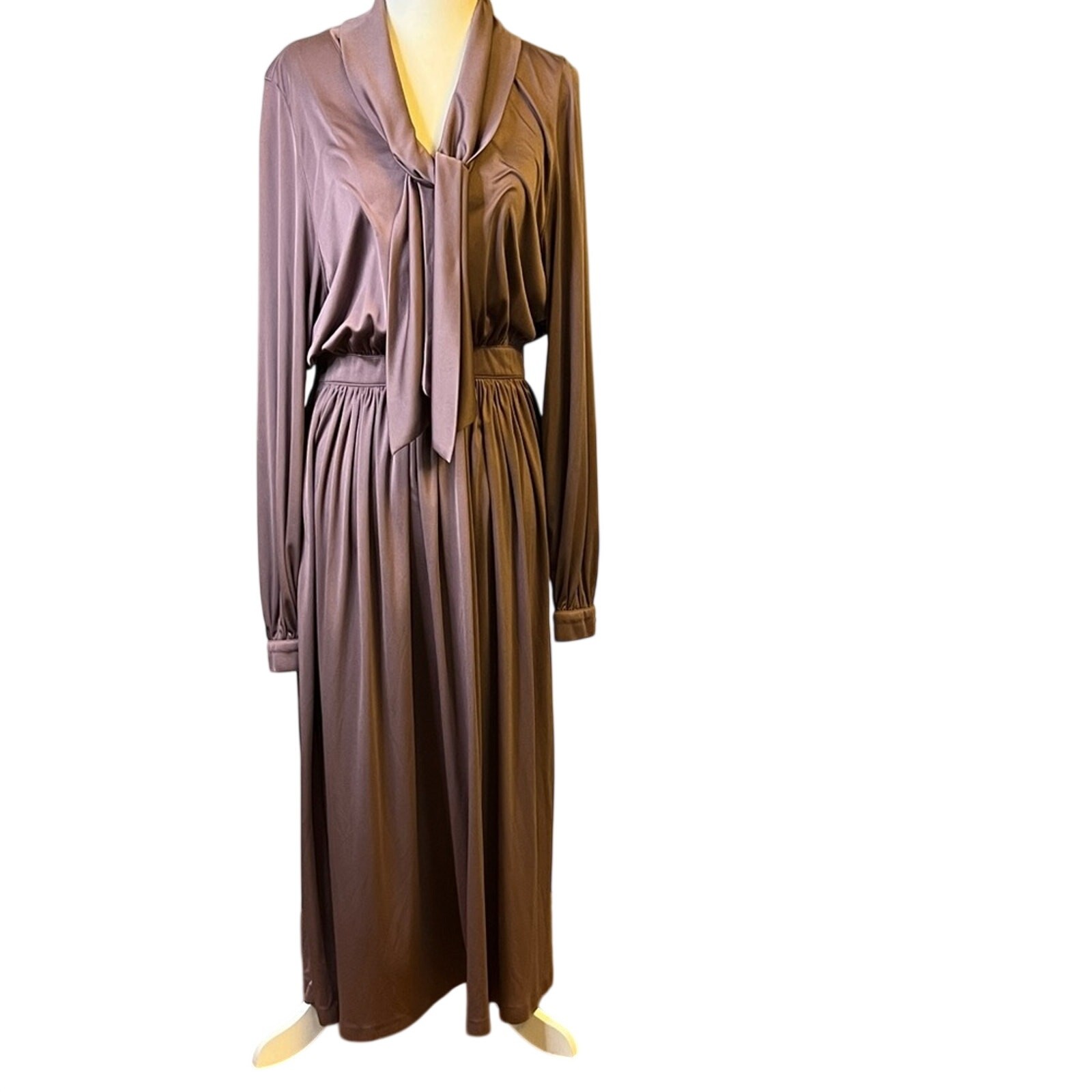 Vintage 1980s Dress by George Rech Paris Long-Sleeve Disco classic