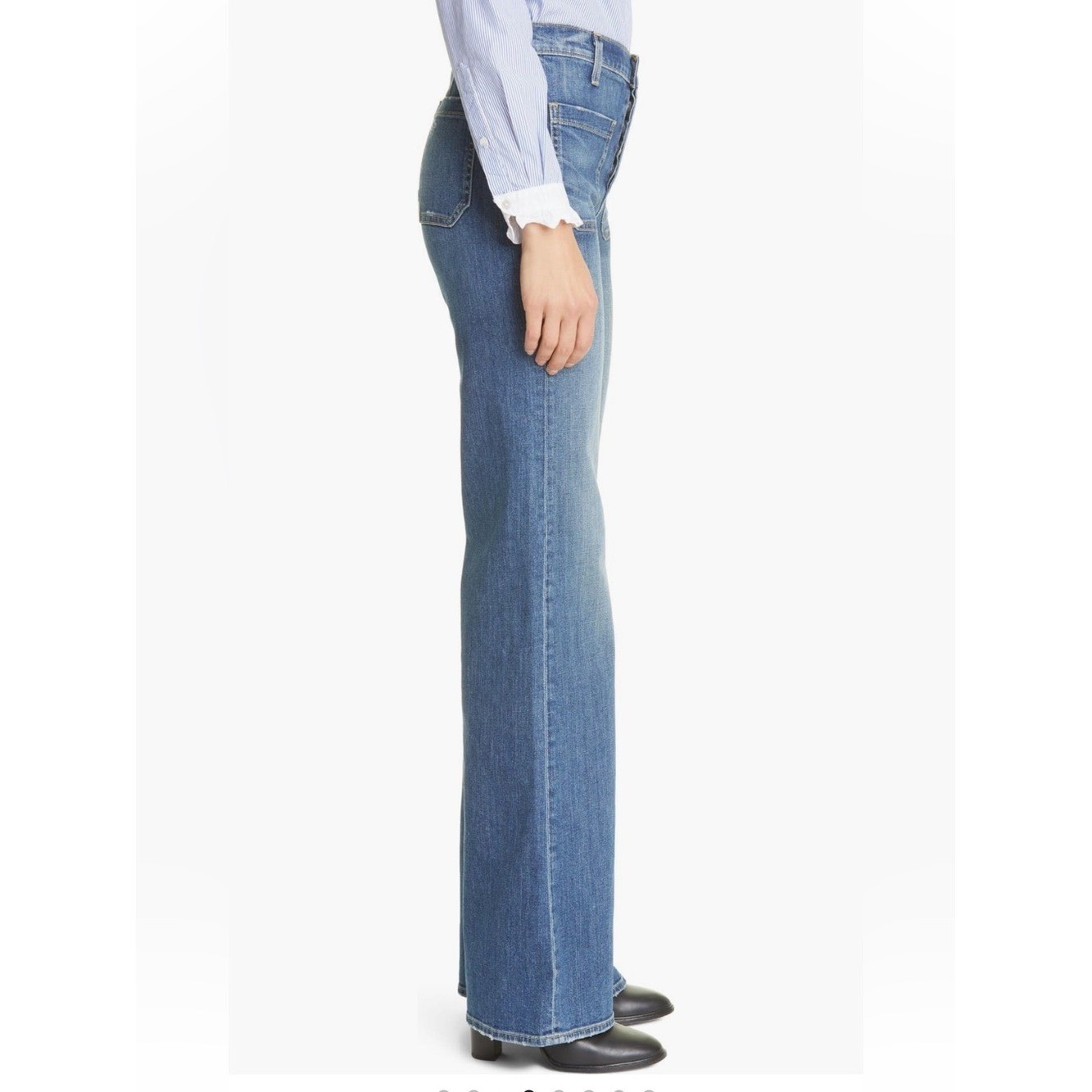 NWT Nili Lotan Florence Patch Pocket Jeans SZ 30 CLASSIC WASH