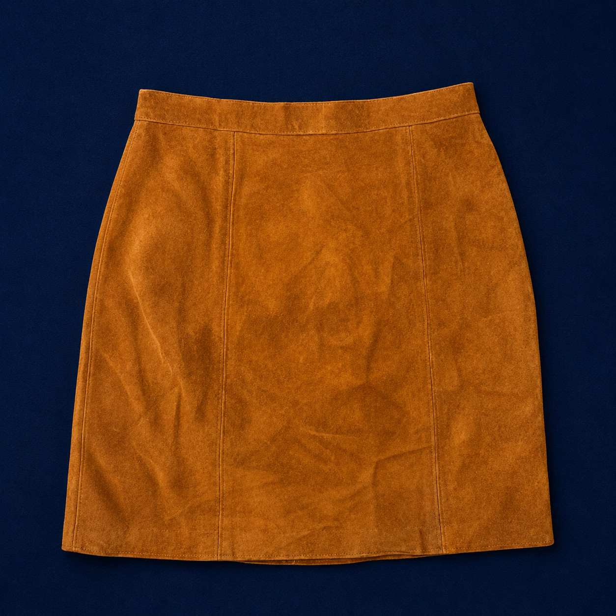 Phoenix Vintage 80’s Brown Suede Leather Mini Skirt Western Made in USA Cowgirl