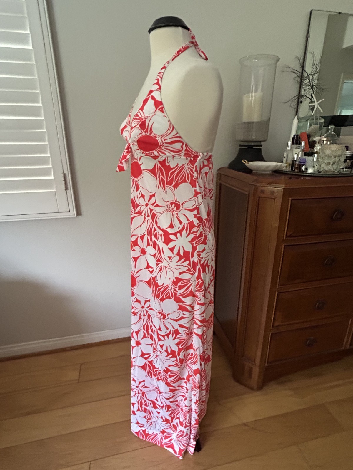 VINTAGE KAHALA HAWAIIAN MAXI HALTER DRESS 70’S-80’S SIZE SMALL