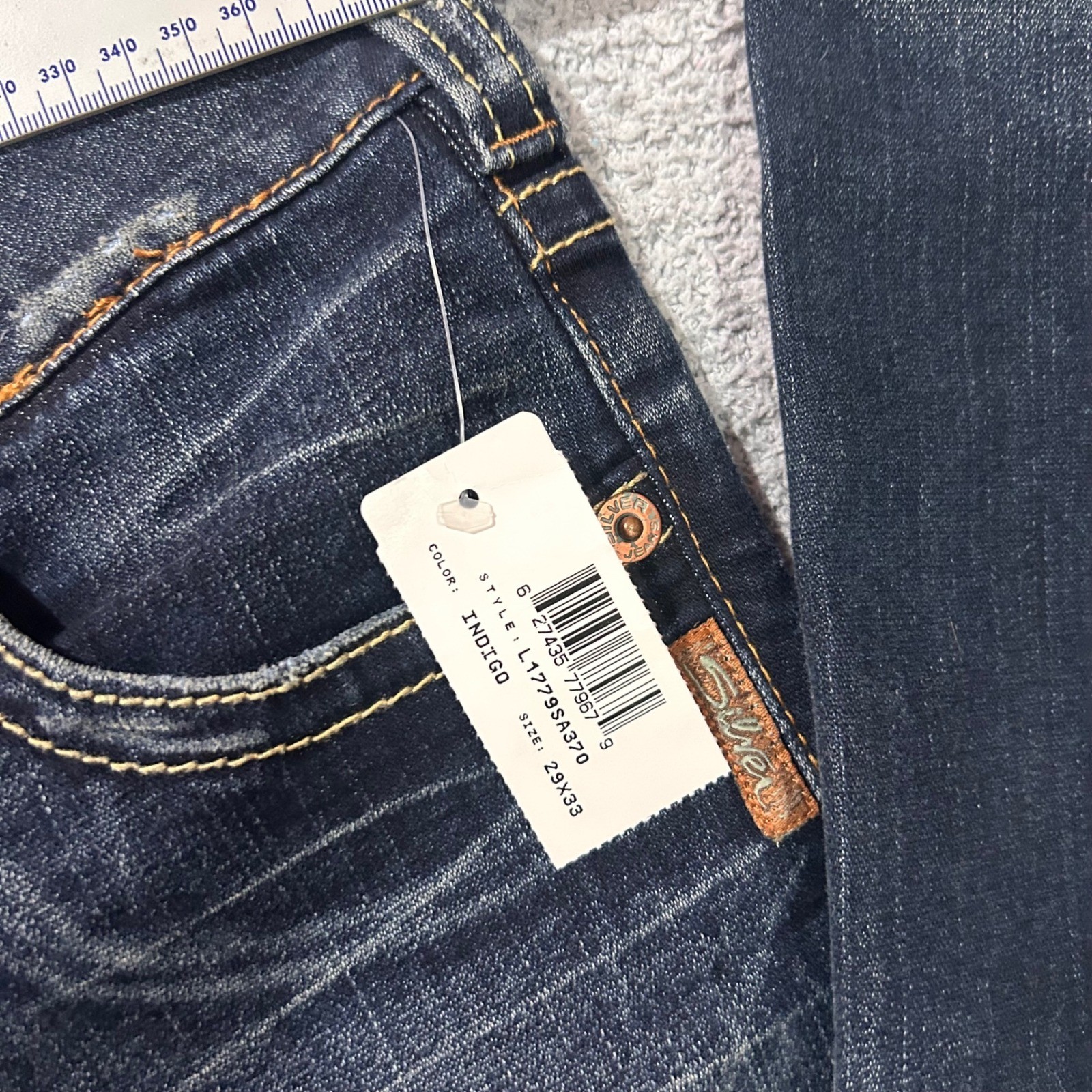 Silver Jeans Pioneer Ultra Low Rise 29×33 Indigo Deadstock Y2K VTG Boot McBling