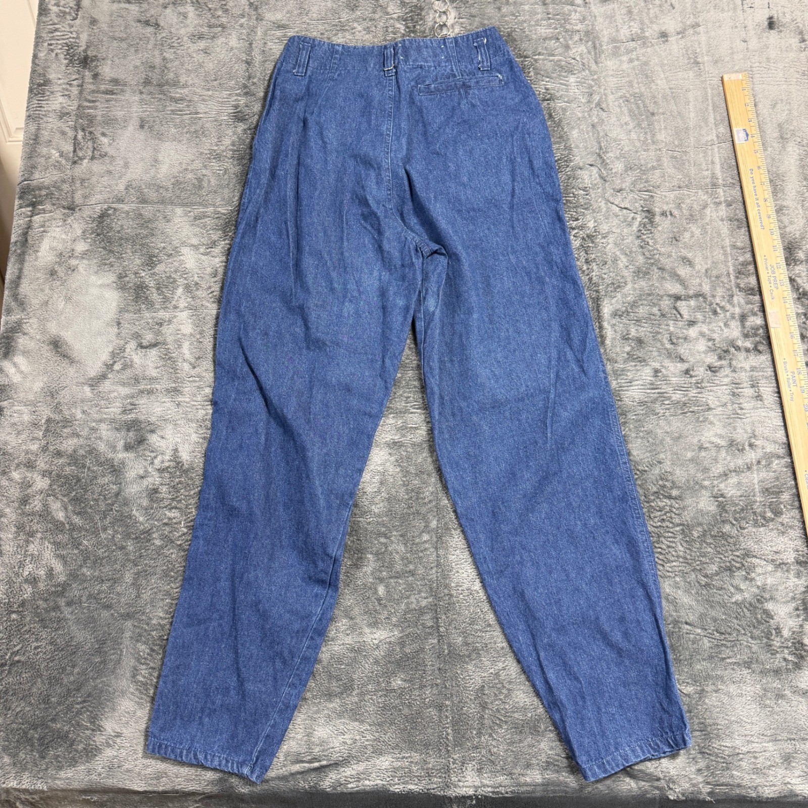 Bugle Boy Vintage Pleated Denim Pants Womens 9/10 Blue High Rise Tapered 90s
