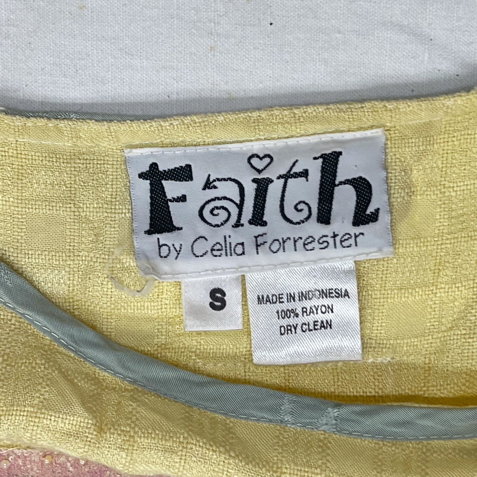 Vtg 90s Faith Geisha Art to Wear Dress Anthro Celia Forrester Size Sml Lagenlook