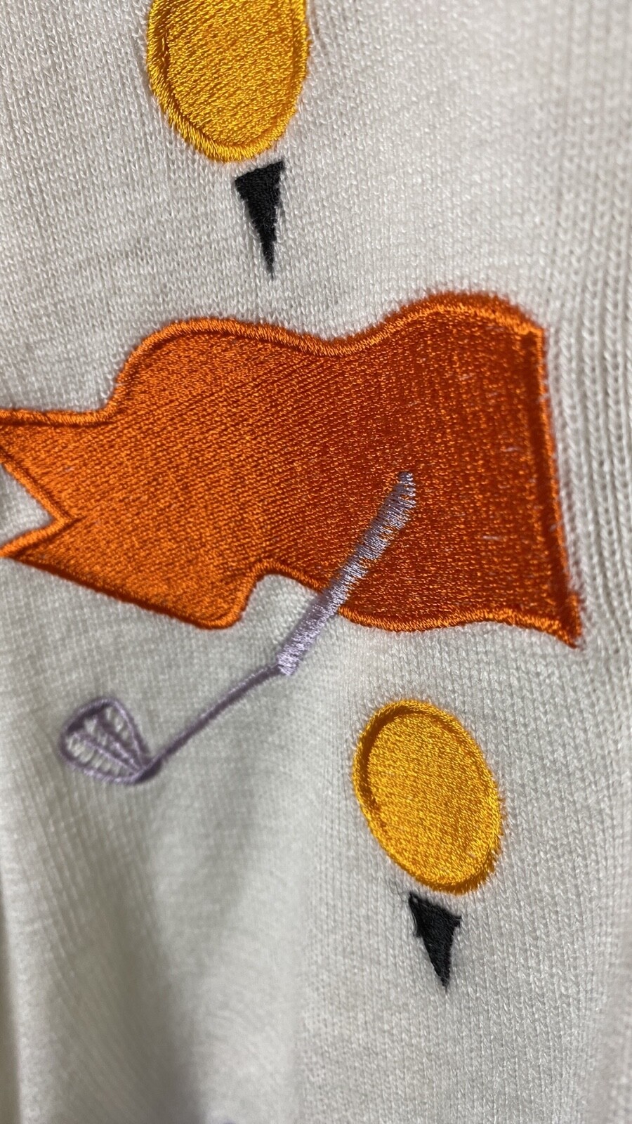 Vintage Cyn Les Creations Golf V-neck Sweater Small Grandmacore Grandma Colorful