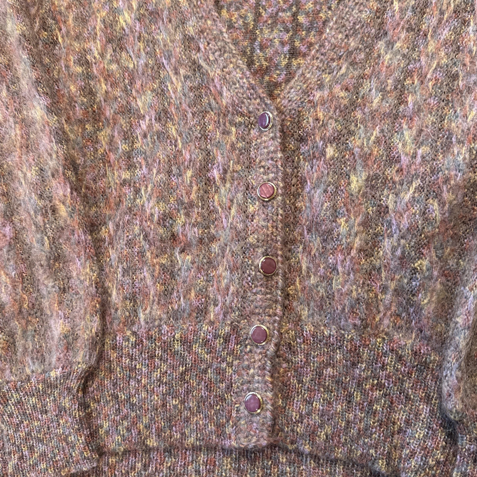 Vintage 80s Japanese Alpaca Blend Cardigan Sweater. MAGNA LAUDE