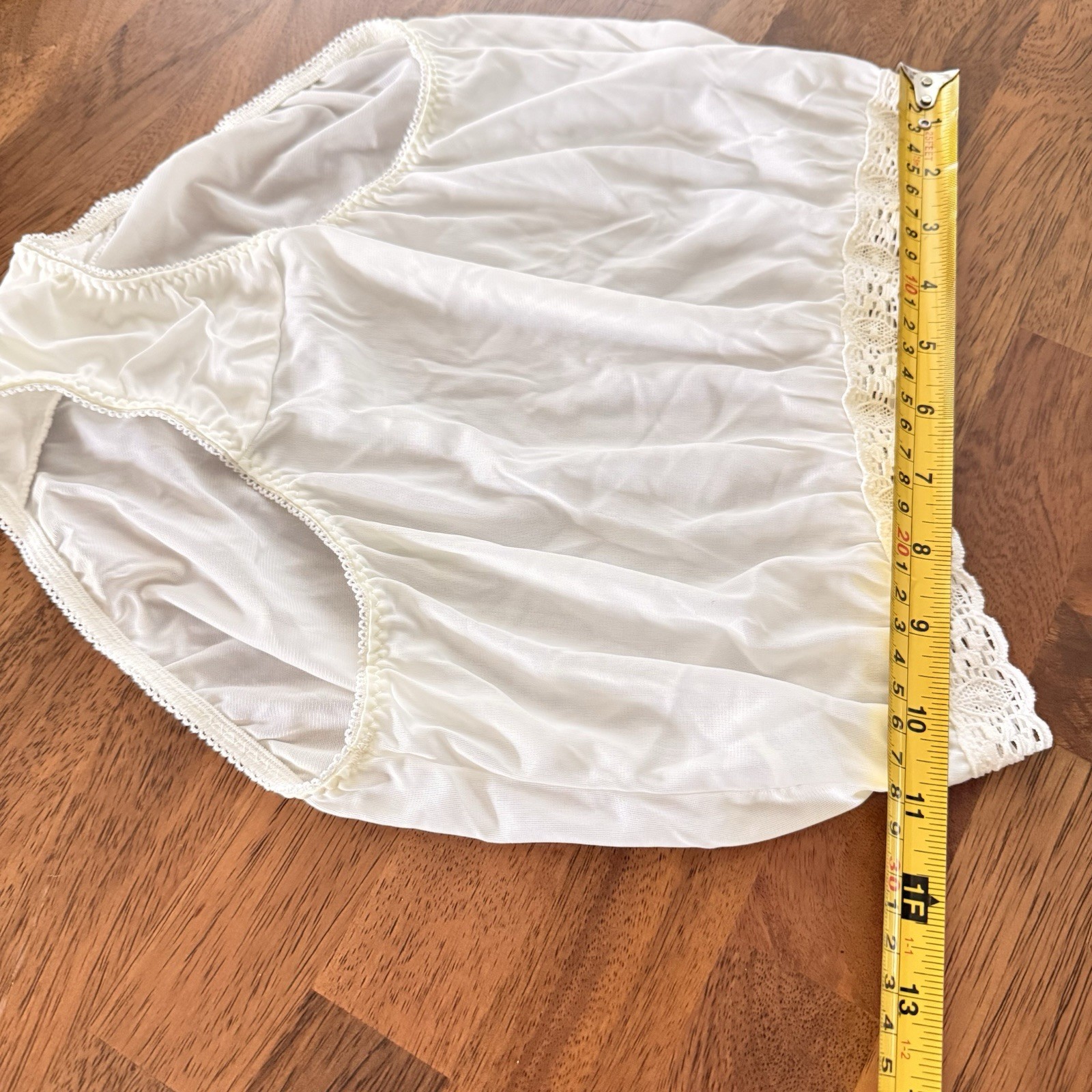 Vintage Bestform Lingerie BL Panties Size 6 Medium Lace Nylon Tricot Brief Sheer