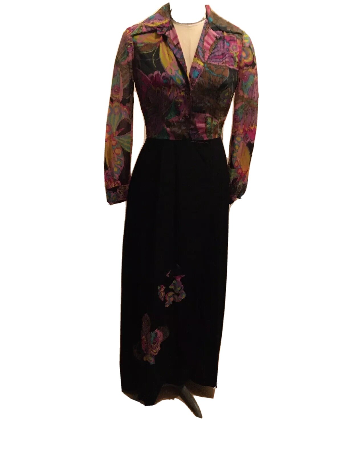 Melrose Of Miami 1960s Long Cocktail Wrap Dress Vintage