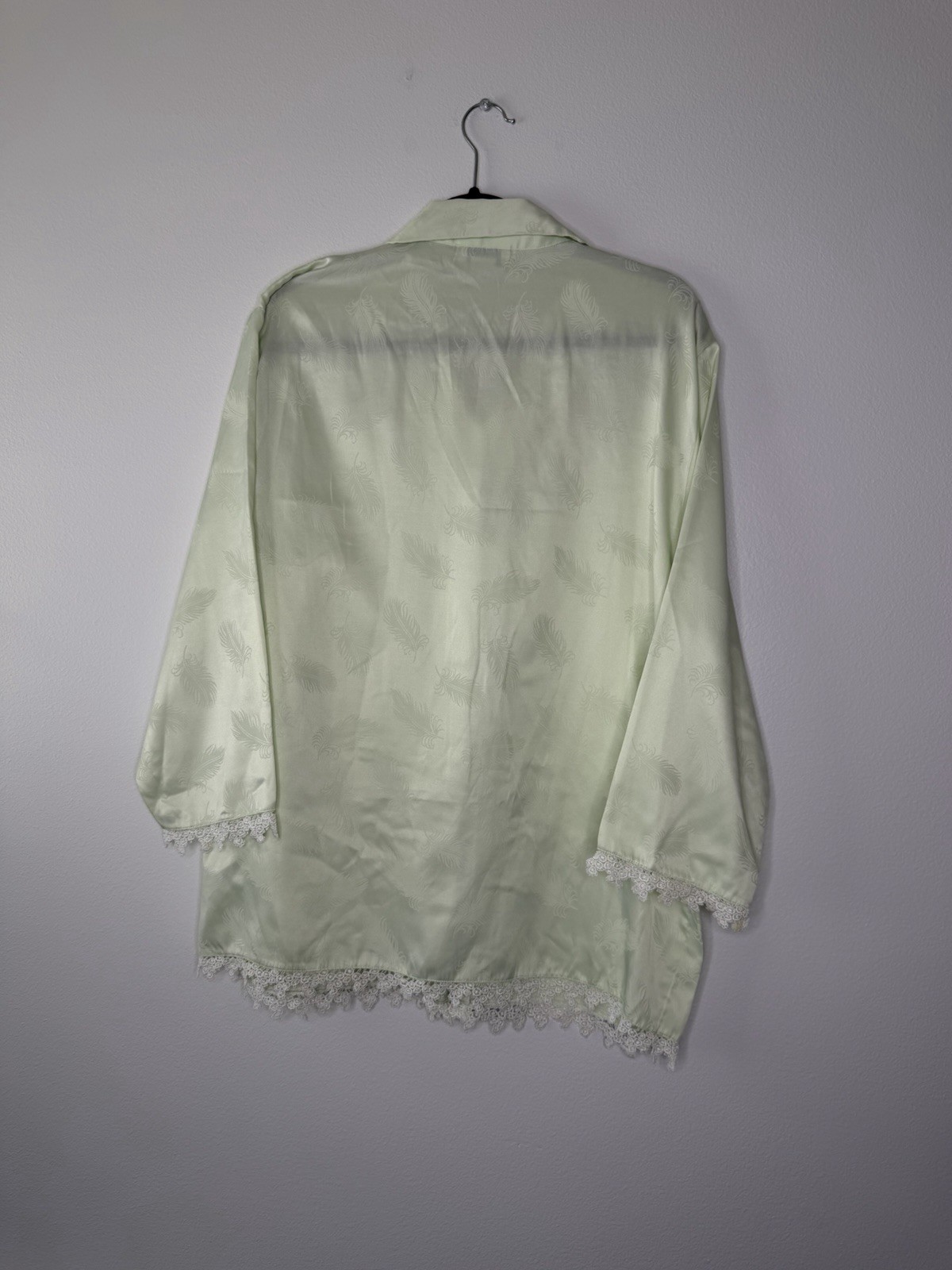 Vintage Kassatly Palm Beach Pajama Set Satin Floral M