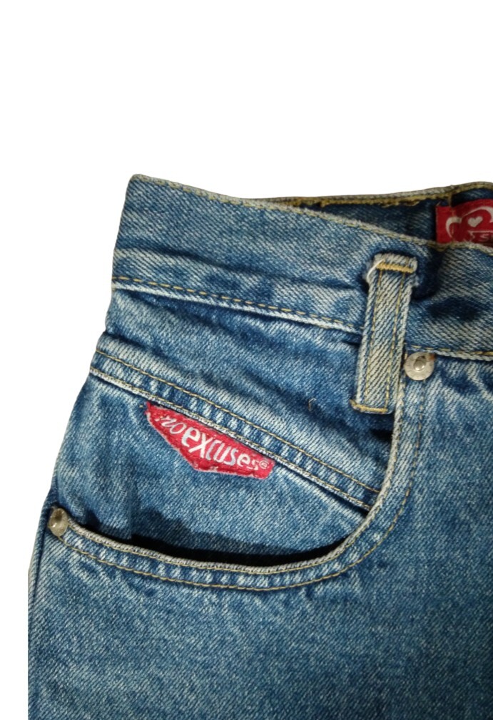 Vintage 80s 90s No Excuses Denim Jeans High Rise Waist Straight Size 3/4