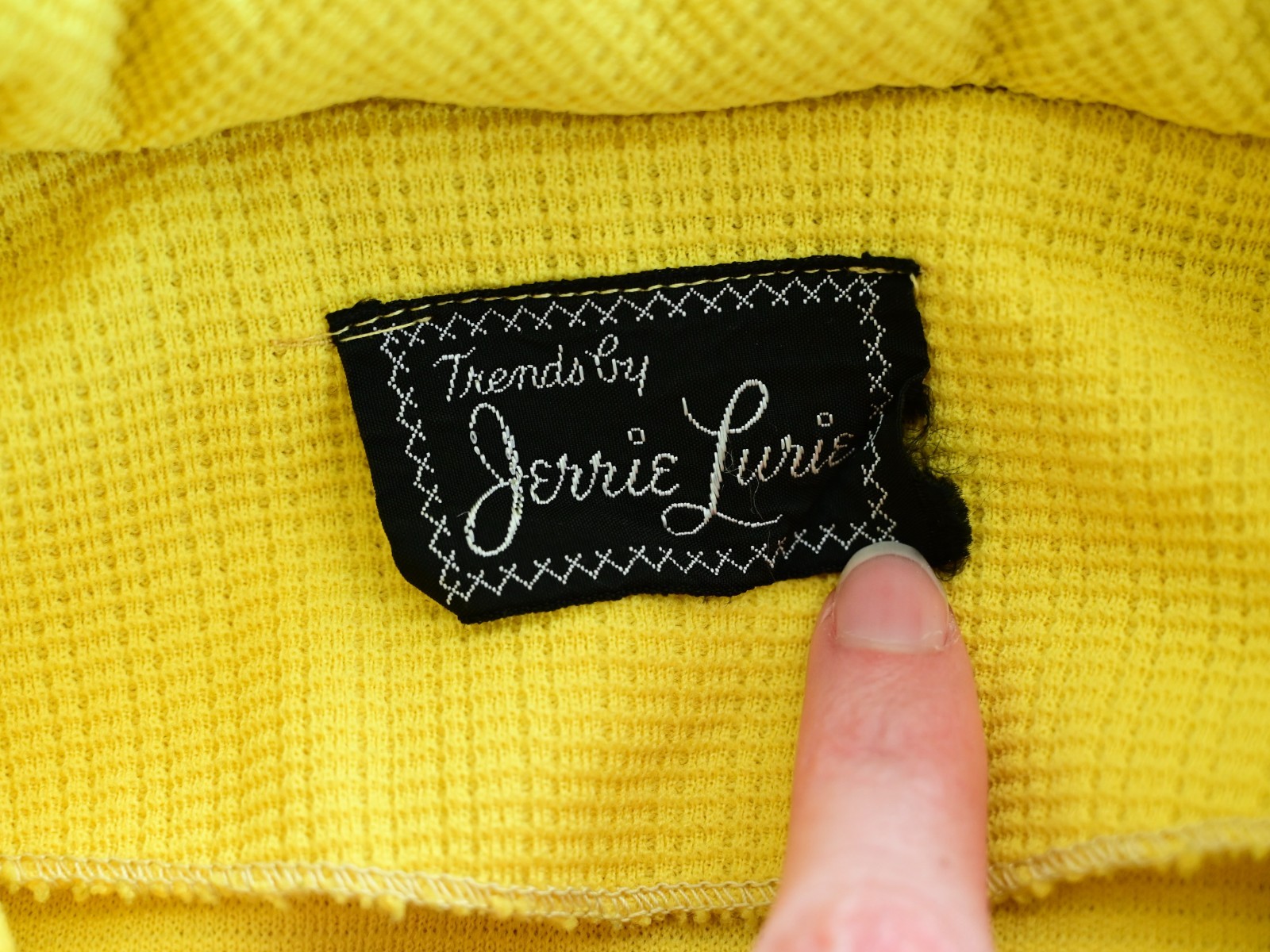 1960s Jerrie Lurie Bright Yellow 3/4 Sleeve Shift Dress Mod Coat Dress