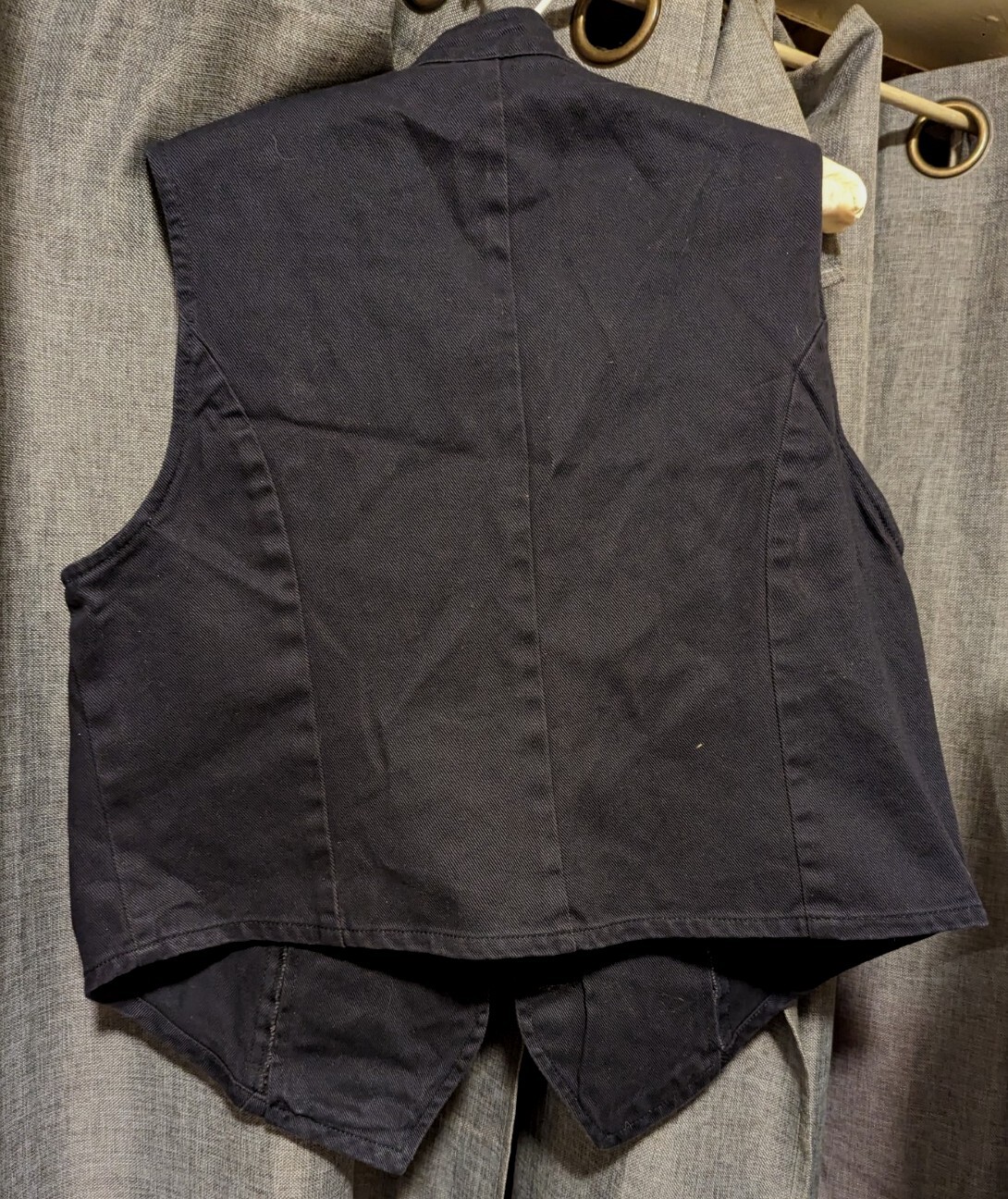 Vintage 80s Bonjour Military Denim Vest WITH TAGS! New Wave