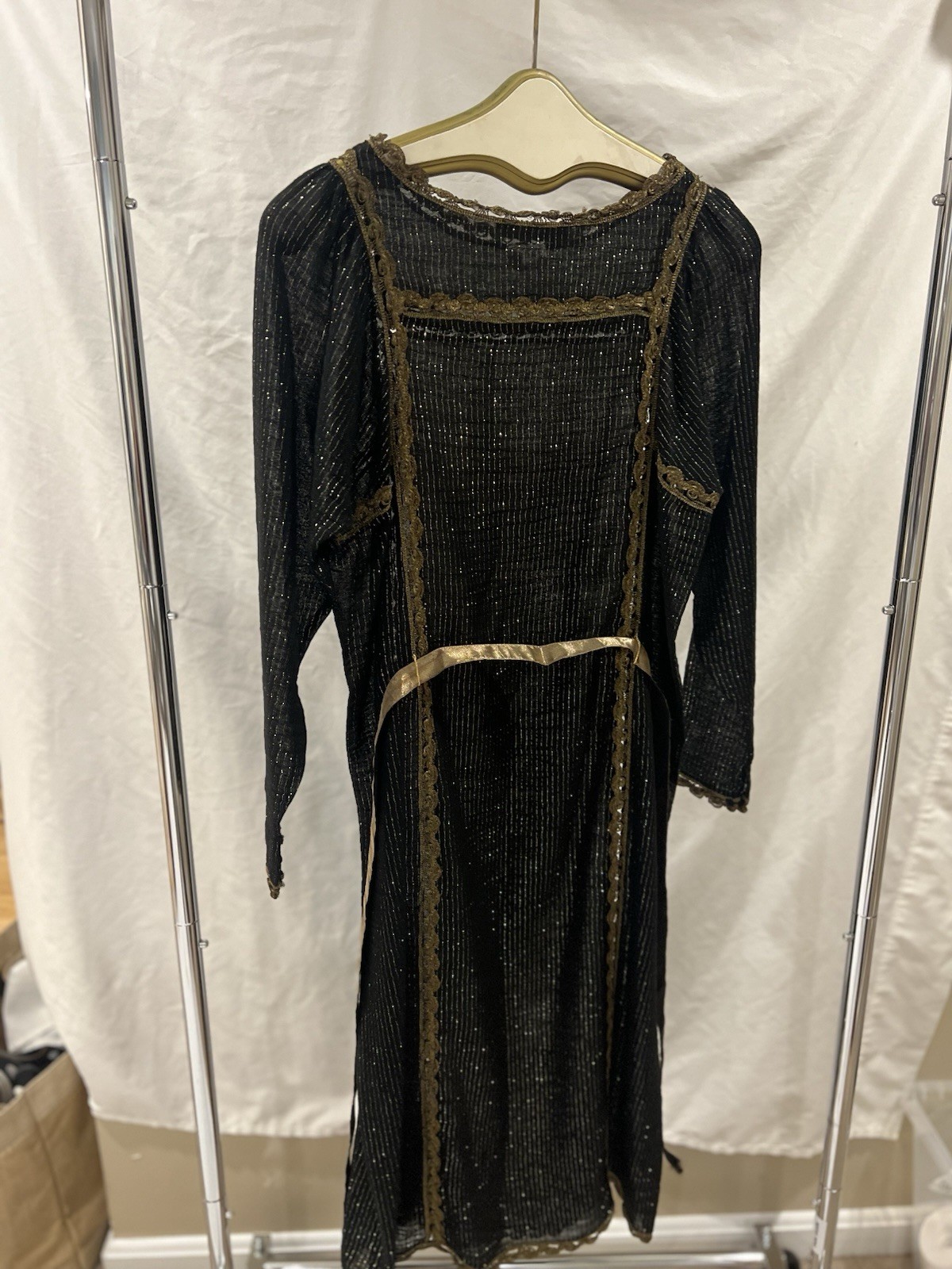 Vintage Geoffrey Beene -Saks Fifth Avenue Metallic/Gold /Black Evening Dress