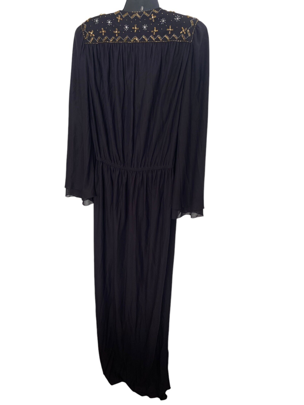 Med Lg Vtg Dress Jonathan Hitchcock Reuben Thomas Black Maxi Gothic Glam Vamp