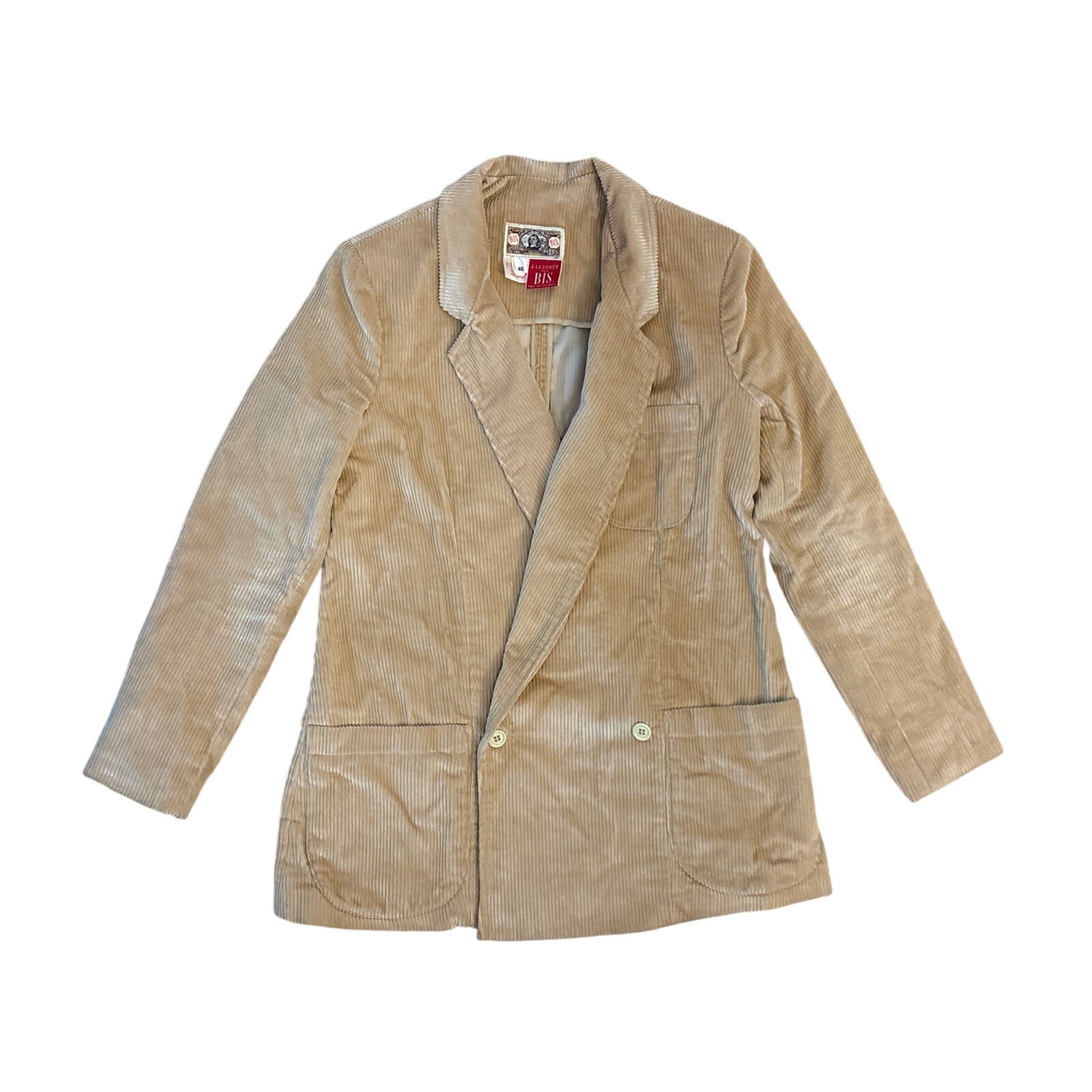 Vintage 80s Corduroy Jacket BIS by Gene Ewing Paris Beverly Hills Tan sz 46