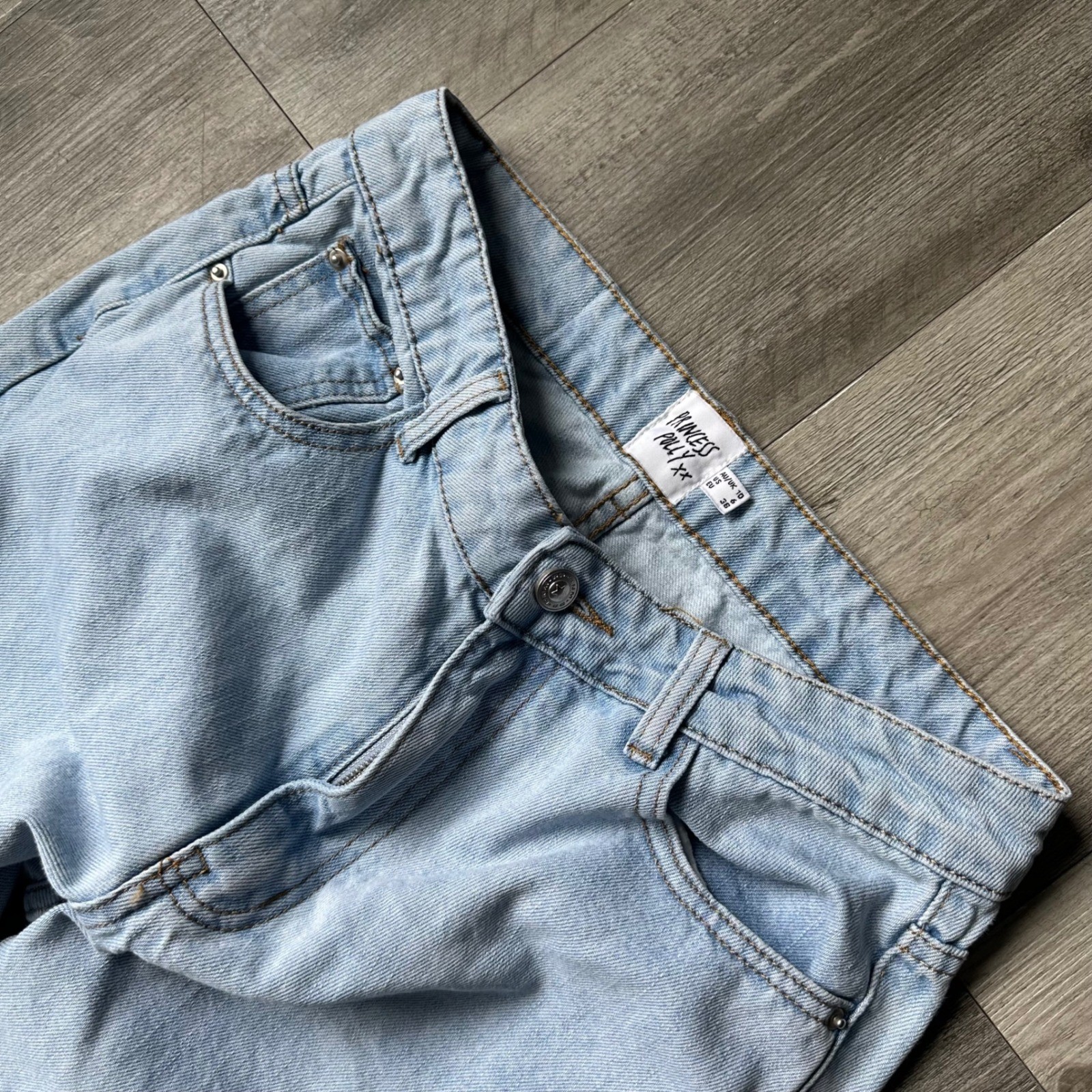 Princess Poli XX Light Wash Flare Jeans Size 6 Vintage Y2K Style