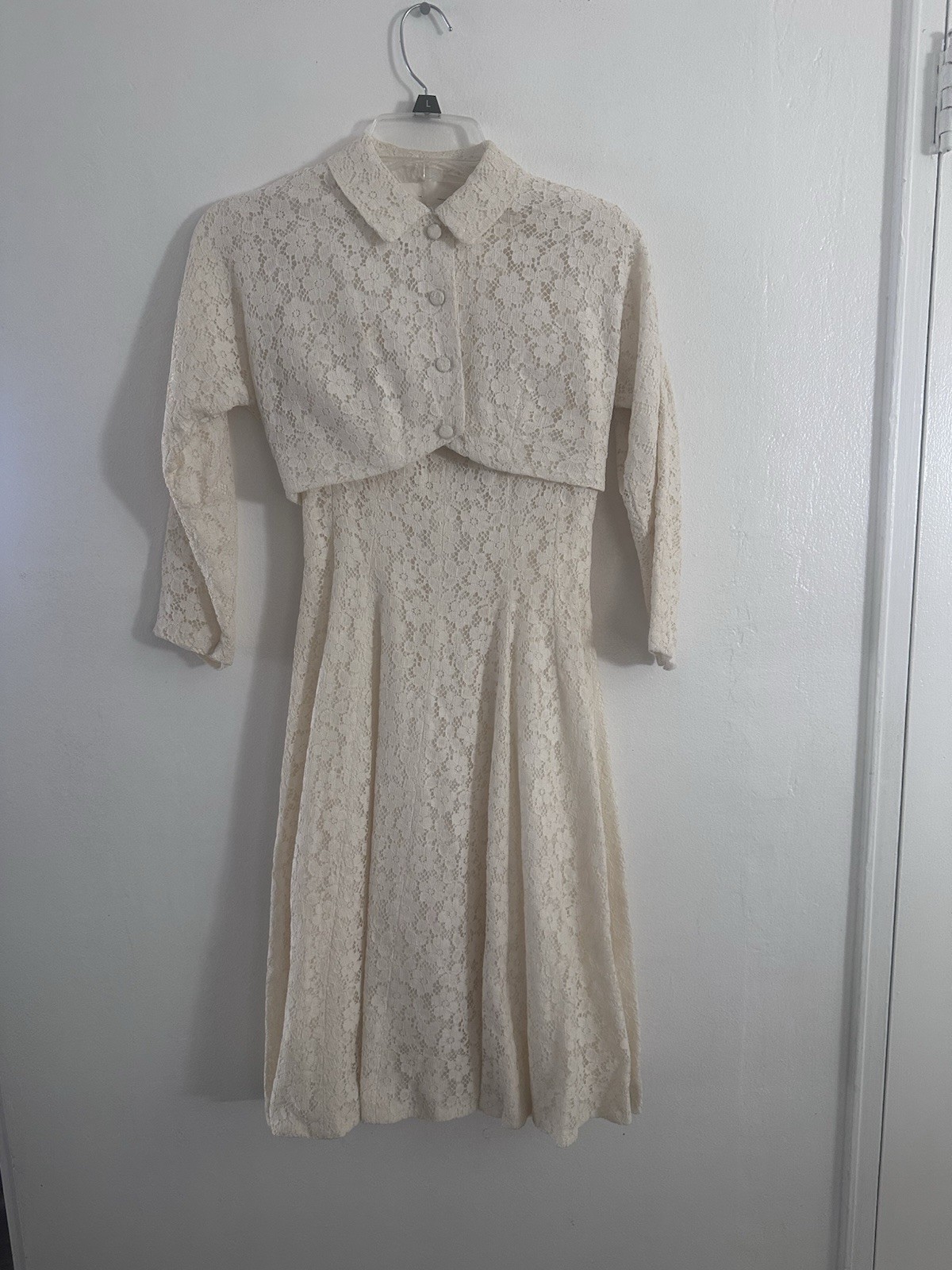 Rare Mint 1958 Vintage Lorrie Deb San Francisco Lace Two-Piece Set W/ Note Lace