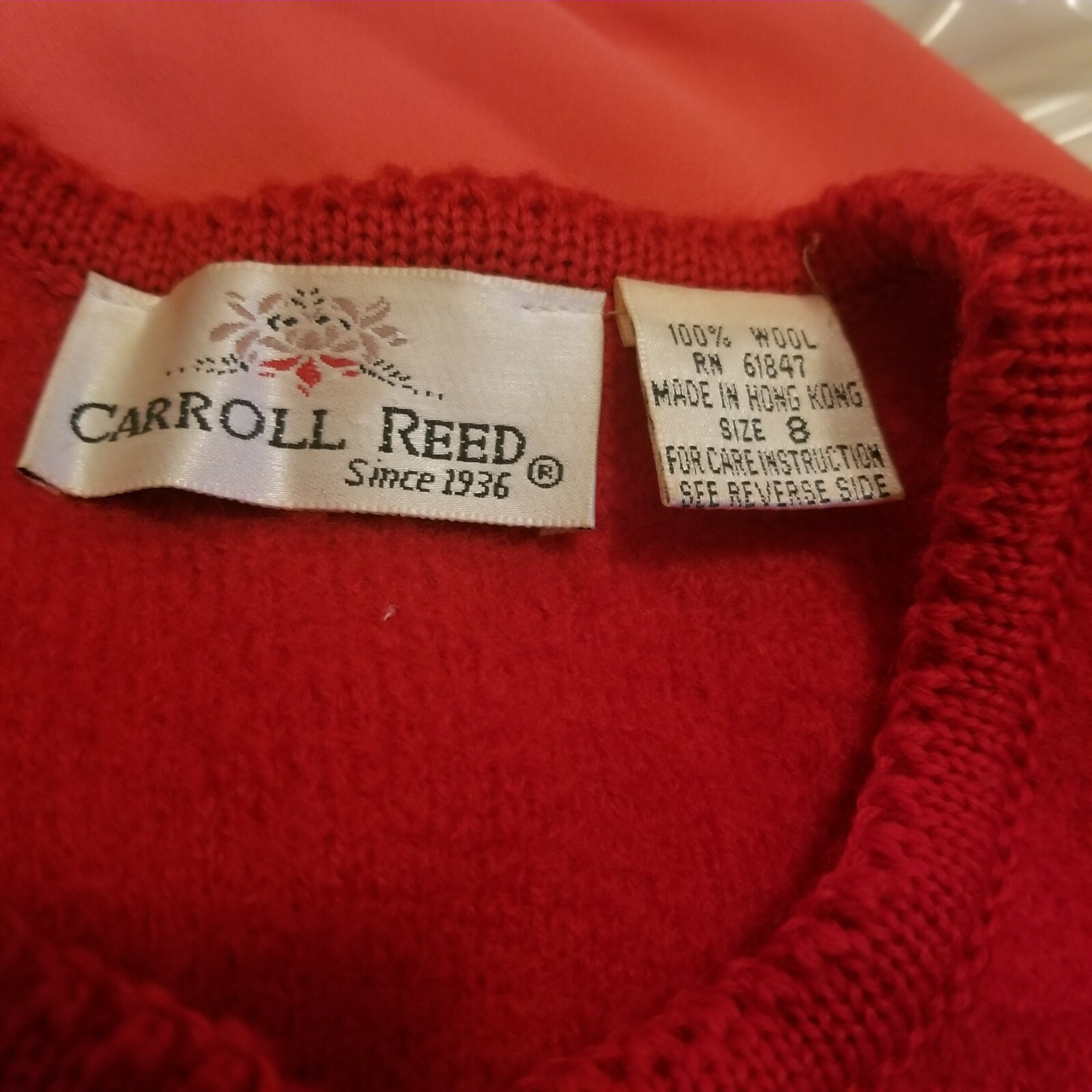 Vintage 60s CARROLL REED Wool Cardigan Sweater Womens Size 8