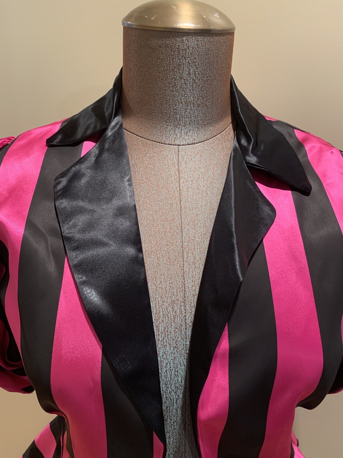 Curtain Call Women’s Vintage Costume Jacket Blazer Medium M Pink Black 80’s