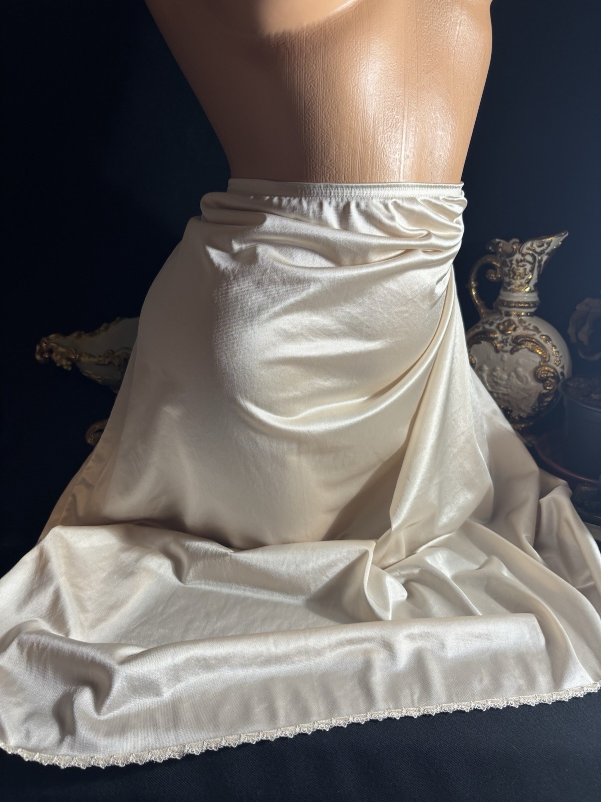 Silky Wedding Silky Nylon Long Dress Tap Slip Lingerie Silky Shine Slip L