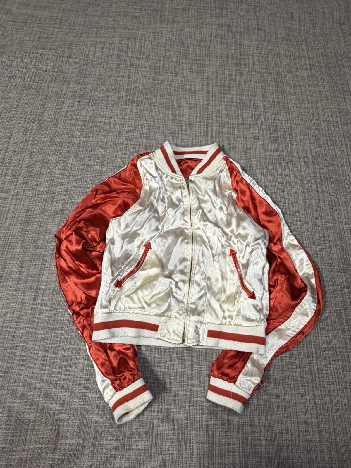 VTG Sukajan Souvenir Jacket, Woman’s Sz S Japanese-Style Embroidery Reversible