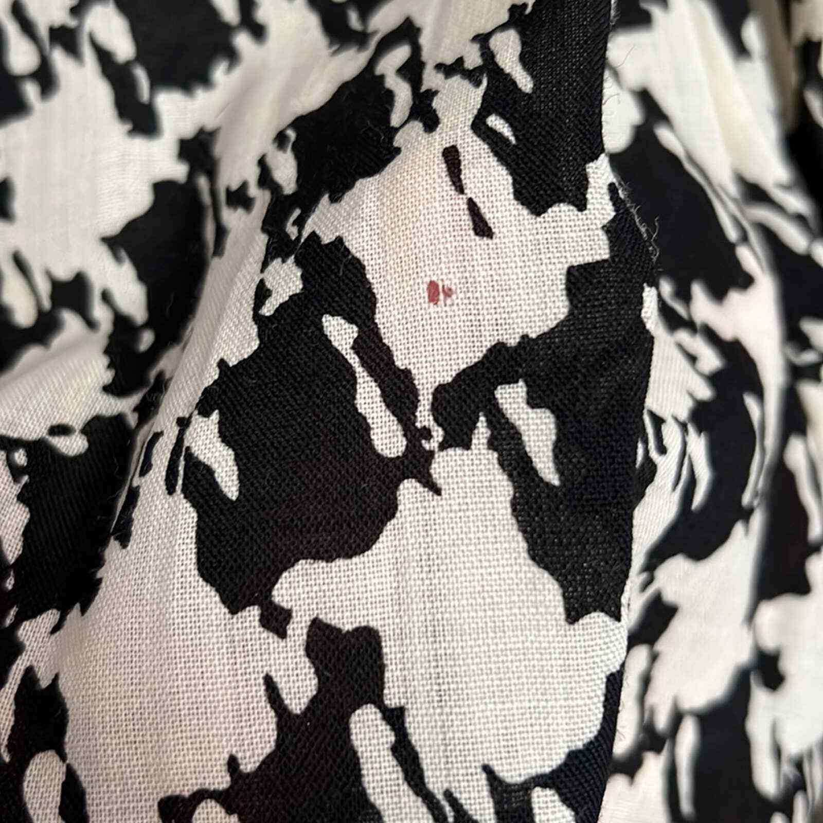 Vintage Celine Paris 80’s Houndstooth Puff Sleeve Dress Classic Designer