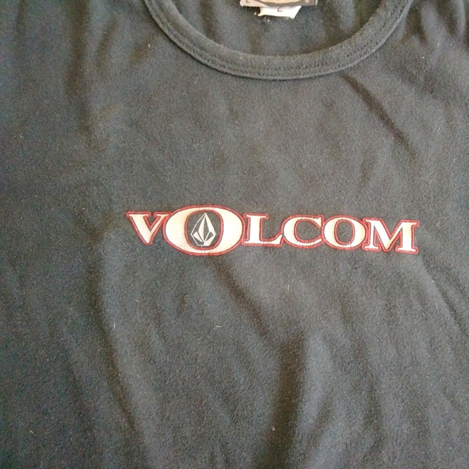 Vintage 90s Volcom T-Shirt Womens Large Made USA Skater Babydoll