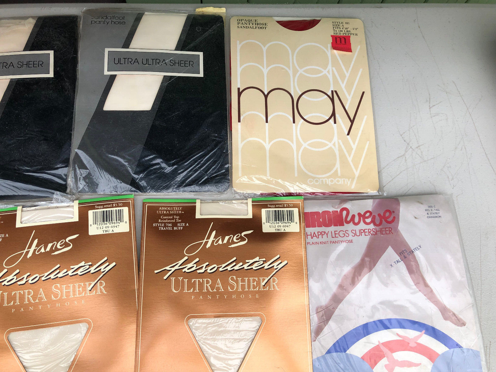 14 Vtg 80s 90s Pantyhose NIP Assorted Colors & Sizes Hanes May Co Charter Club