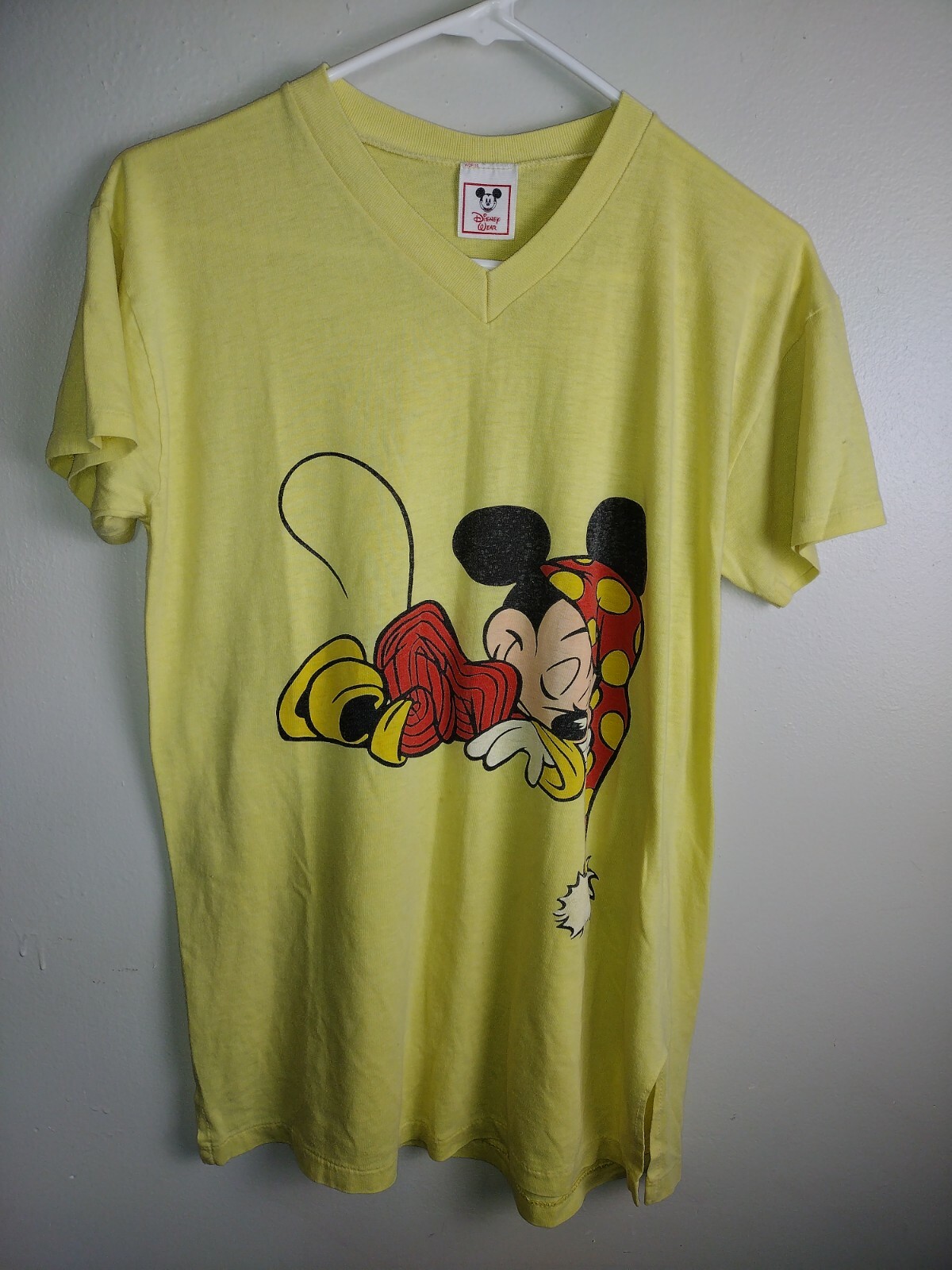 Vintage Disney Wear Shirt Single Stitch Made in USA Mickey Mouse Small Pajamas