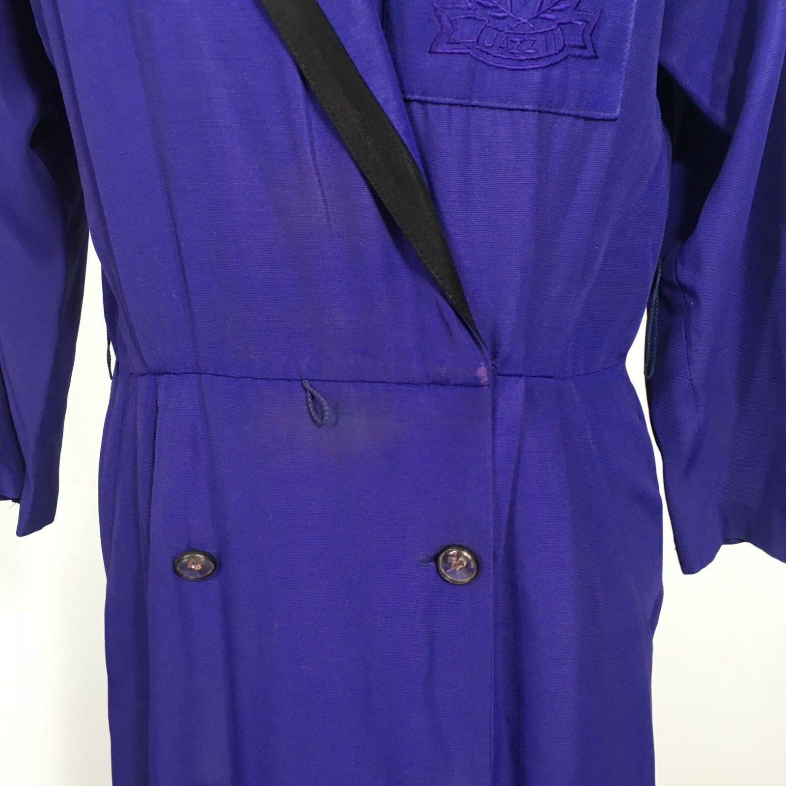 Jazz II Vintage 80’s Purple Shirtwaist Dress, size 8, Rayon Acetate, 42 bust