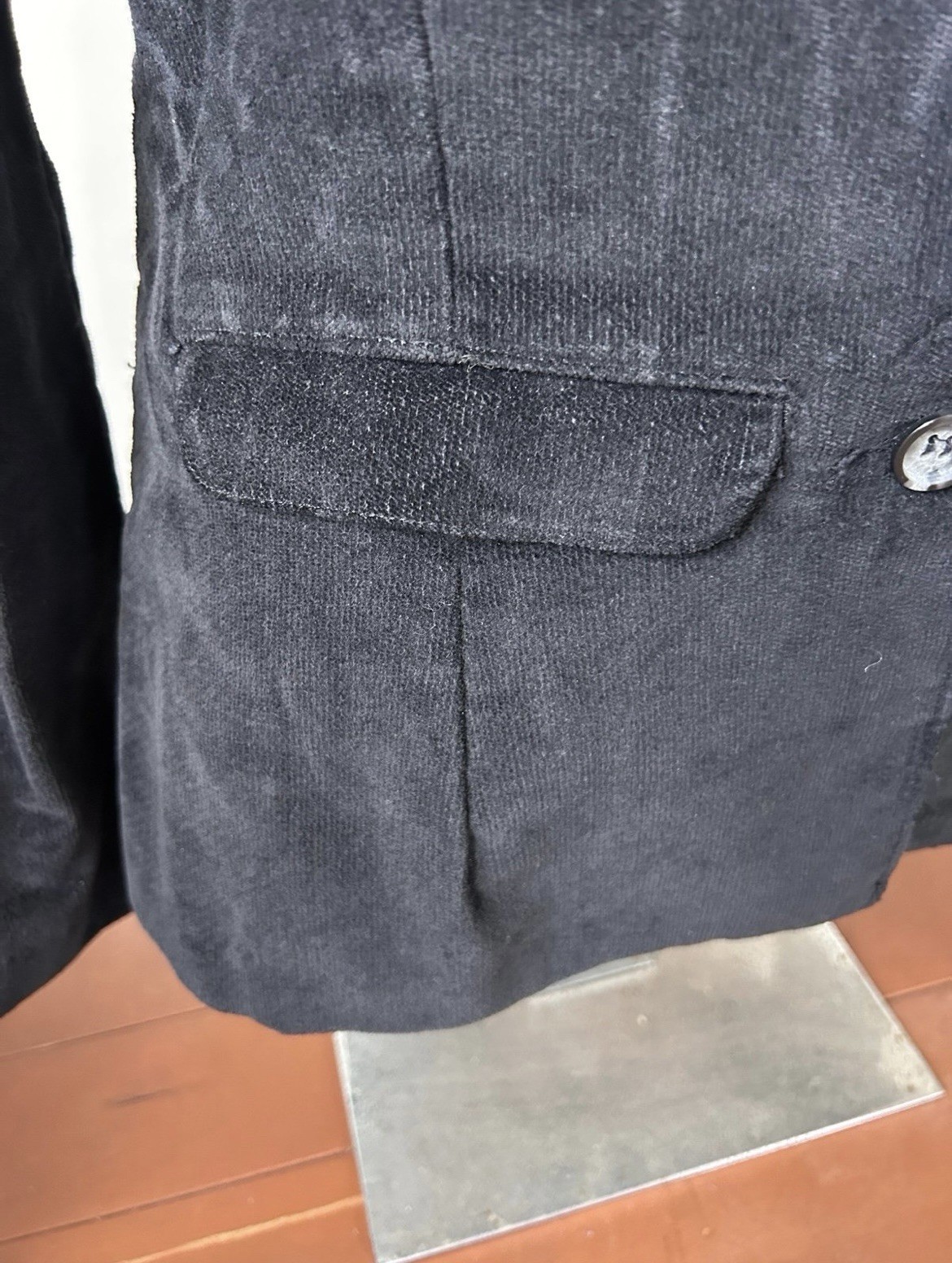 Vintage 1970s Wrangler black velvet riding jacket, juniors size 13