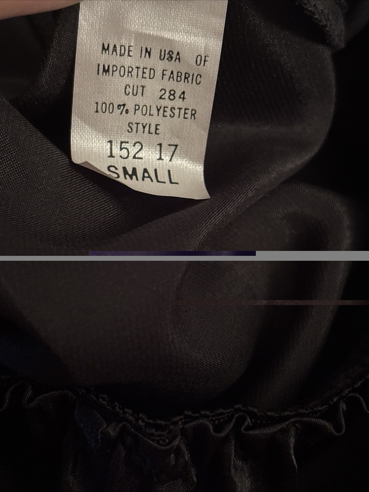 Vintage FARR WEST Black Liquid Satin Half Slip Skirt Shiny Glossy Slippery Small