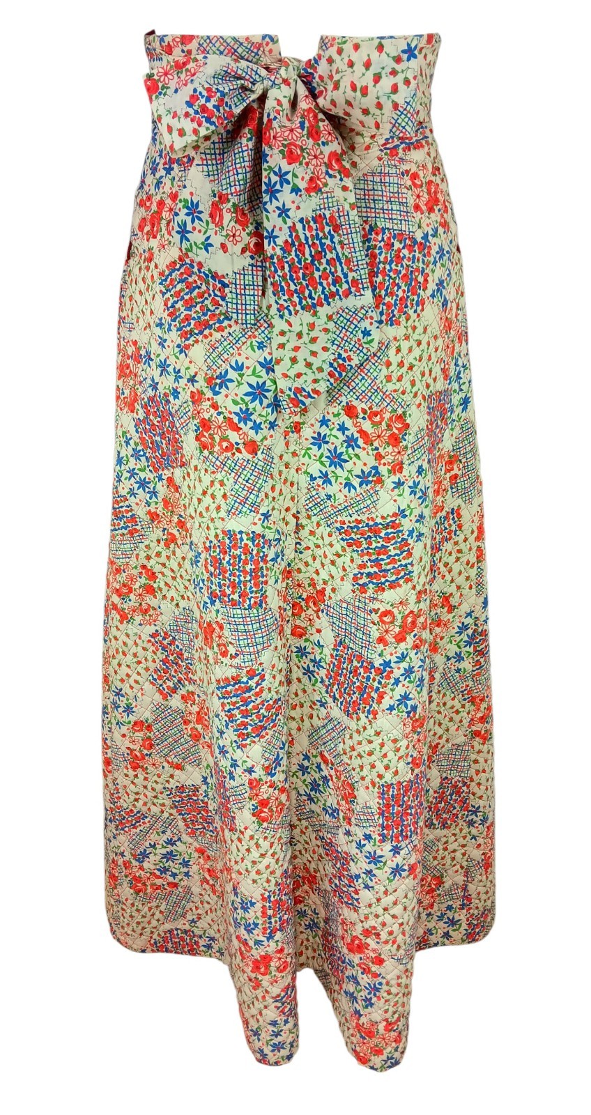 Vintage Mr Topper Of California 70’s Sz 3 Quilted Ditsy Floral A-line Maxi Skirt